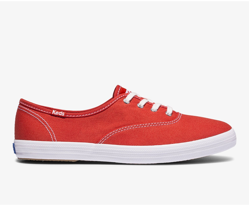 Zapatillas Keds Mujer Rojas - Champion Organic Cotton Lona - 059-XLTDFE